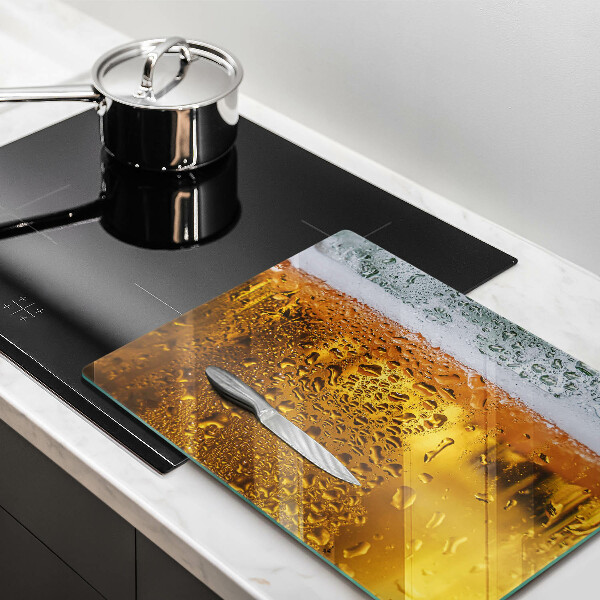 Tabla de cortar de vidrio Vaso de cerveza mojado