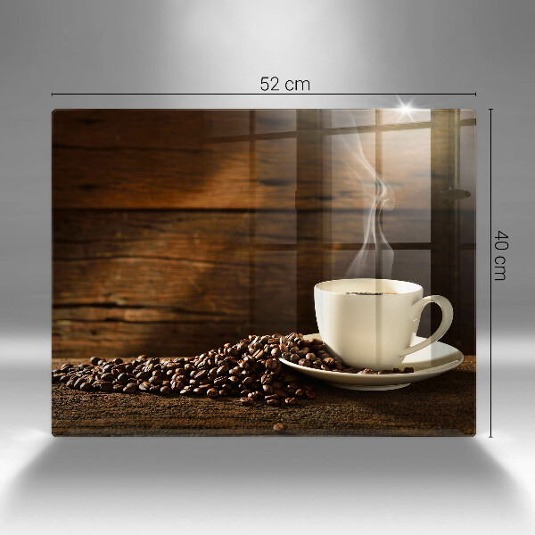 Tabla de cortar de vidrio Taza de café de madera