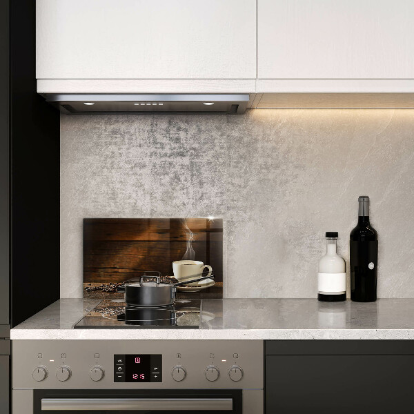 Tabla de cortar de vidrio Taza de café de madera