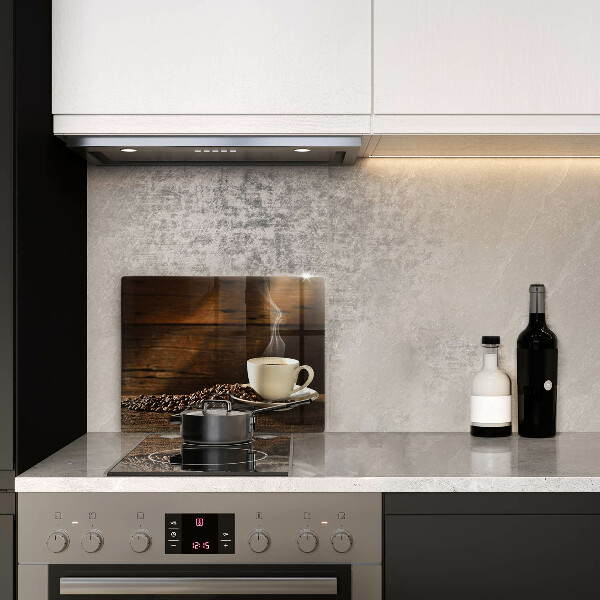 Tabla de cortar de vidrio Taza de café de madera