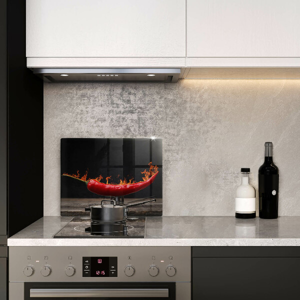 Tabla de cortar de vidrio Ají picante