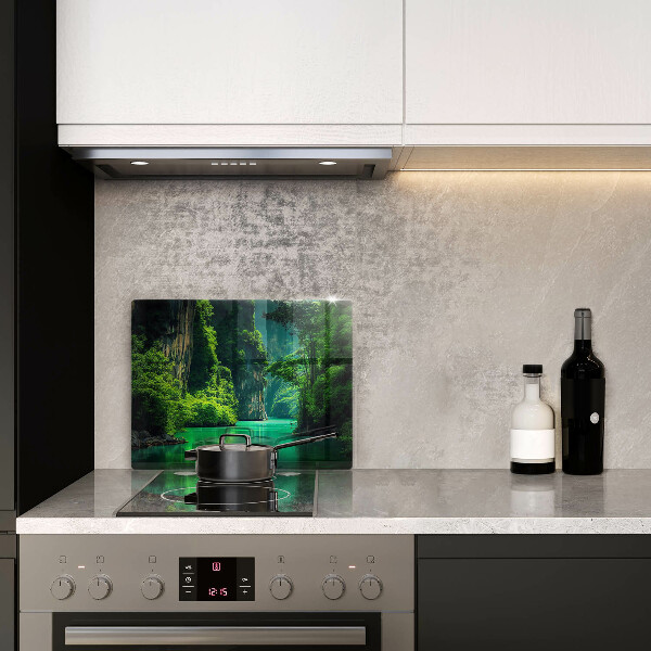 Tabla de cortar de vidrio Paisaje de laguna