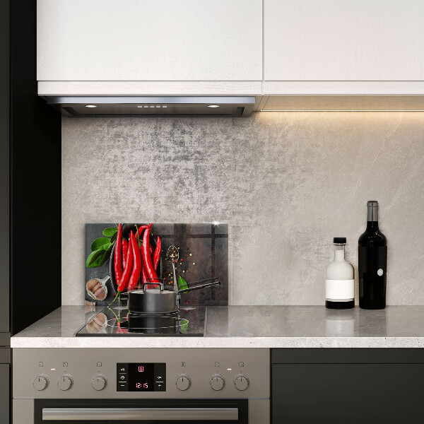 Tabla de cortar de vidrio Chiles rojos