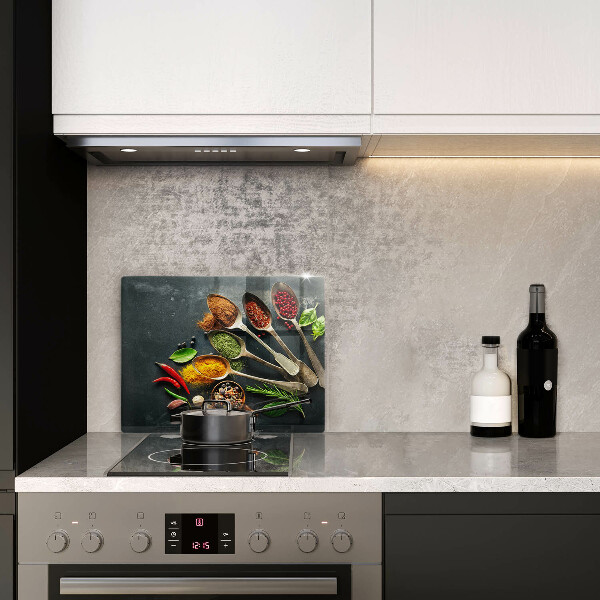 Tabla de cortar de vidrio Cucharas de cocina de especias