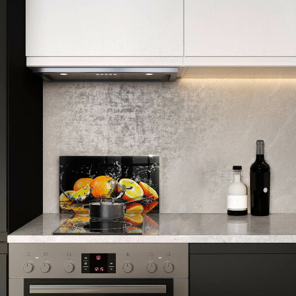 Tabla de cortar de vidrio Fruta jugosa de naranja