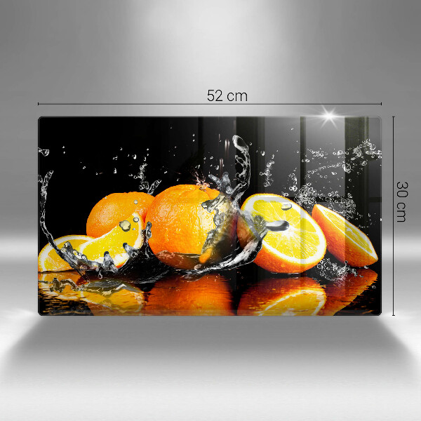Tabla de cortar de vidrio Fruta jugosa de naranja