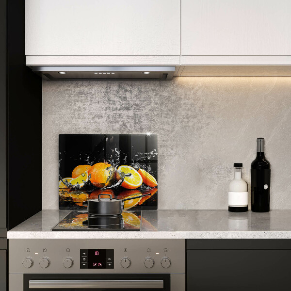 Tabla de cortar de vidrio Fruta jugosa de naranja