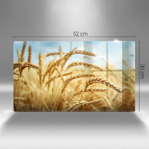 Tabla de cortar de vidrio Espigas de cereales en el campo