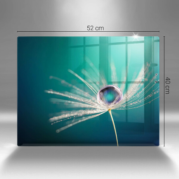 Tabla de cortar de vidrio Rocío sobre un diente de león