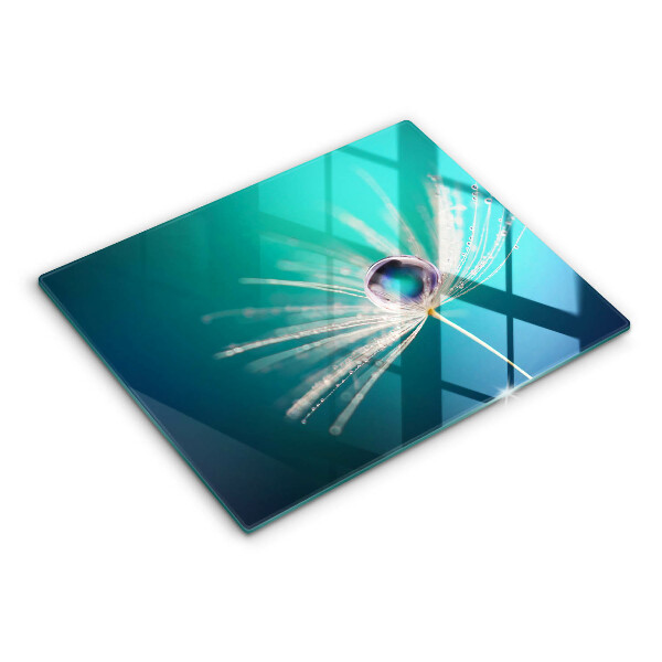 Tabla de cortar de vidrio Rocío sobre un diente de león