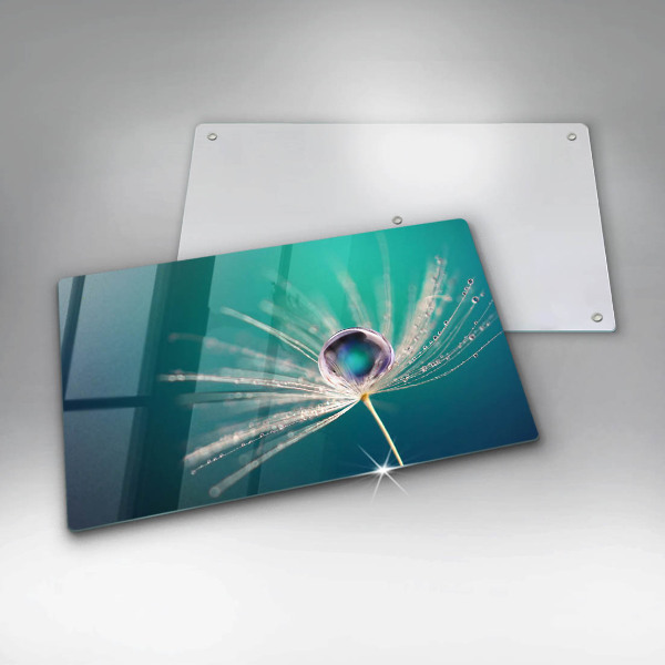 Tabla de cortar de vidrio Rocío sobre un diente de león