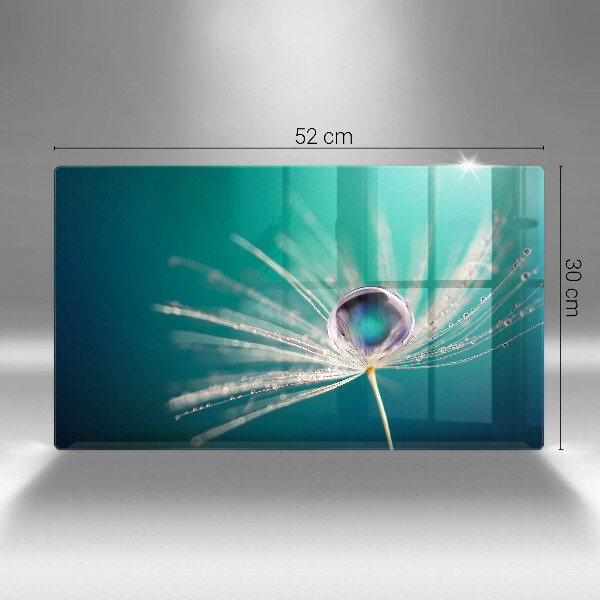 Tabla de cortar de vidrio Rocío sobre un diente de león