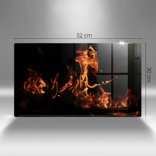 Tabla de cortar de vidrio Enciende una llama viva