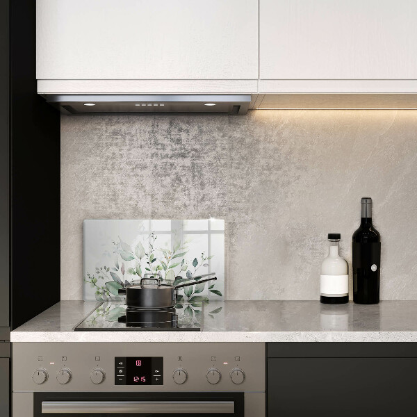 Tabla de cortar de vidrio Plantas de acuarela