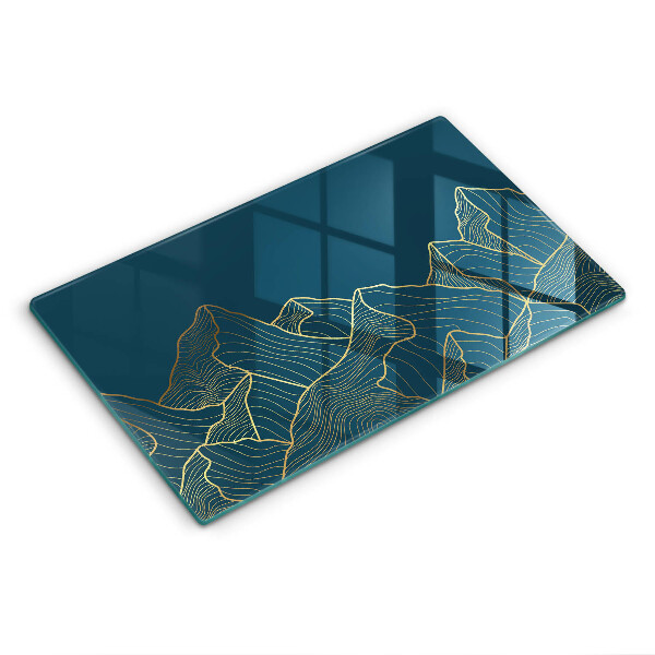 Tabla de cortar de vidrio Montañas abstractas