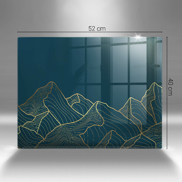 Tabla de cortar de vidrio Montañas abstractas