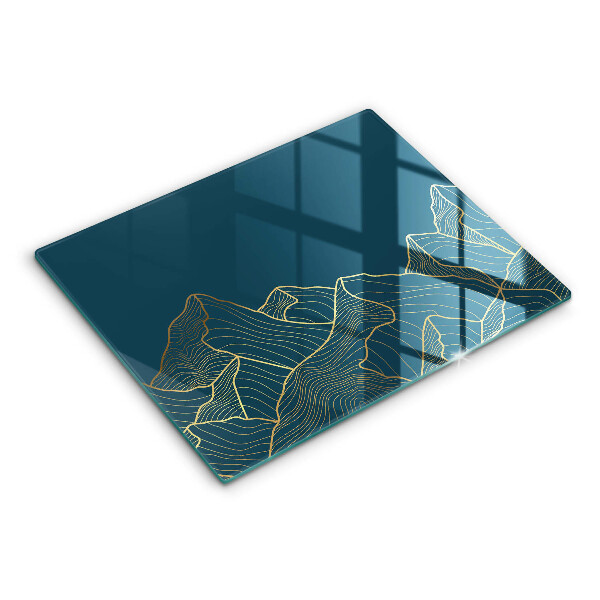 Tabla de cortar de vidrio Montañas abstractas