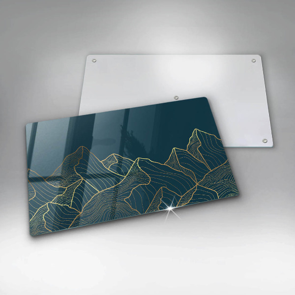 Tabla de cortar de vidrio Montañas abstractas