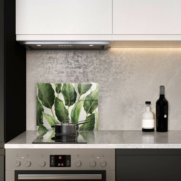 Tabla de cortar de vidrio Hojas de banana