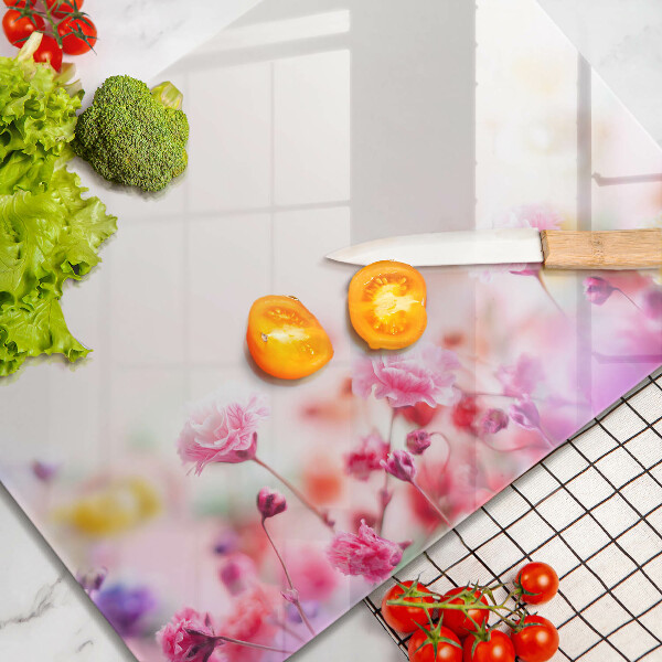 Tabla de cortar de vidrio Prado de flores