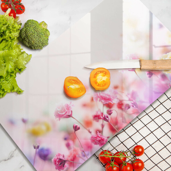 Tabla de cortar de vidrio Prado de flores