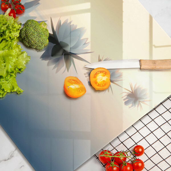 De vidrio templado Flores de lirio en el agua