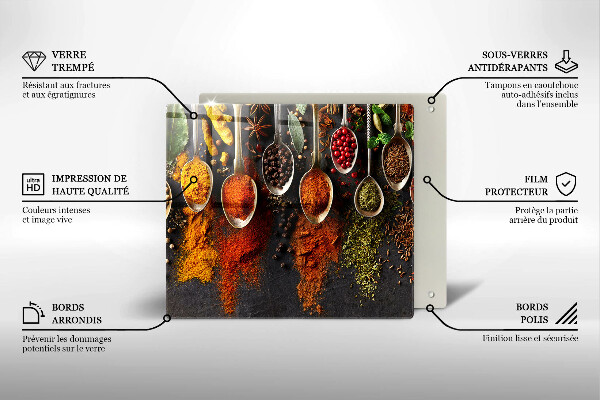 De vidrio templado Cucharas con especias