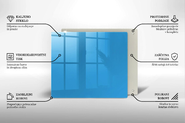 De vidrio templado Color azul