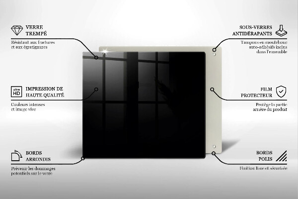 De vidrio templado De color negro