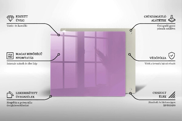 De vidrio templado Color violeta