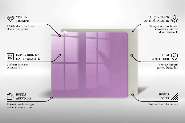 De vidrio templado Color violeta