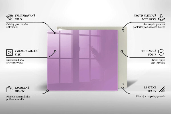 De vidrio templado Color violeta