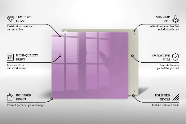 De vidrio templado Color violeta