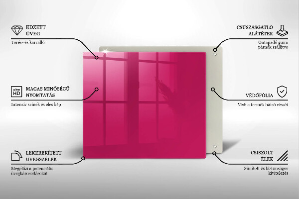 De vidrio templado Color rosa