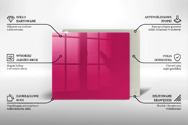 De vidrio templado Color rosa