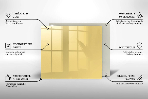 De vidrio templado Amarillo