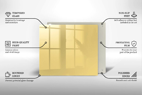 De vidrio templado Amarillo