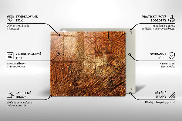 De vidrio templado Grano de madera del árbol