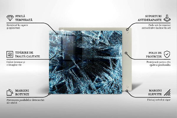 De vidrio templado Estructura del hielo afilado