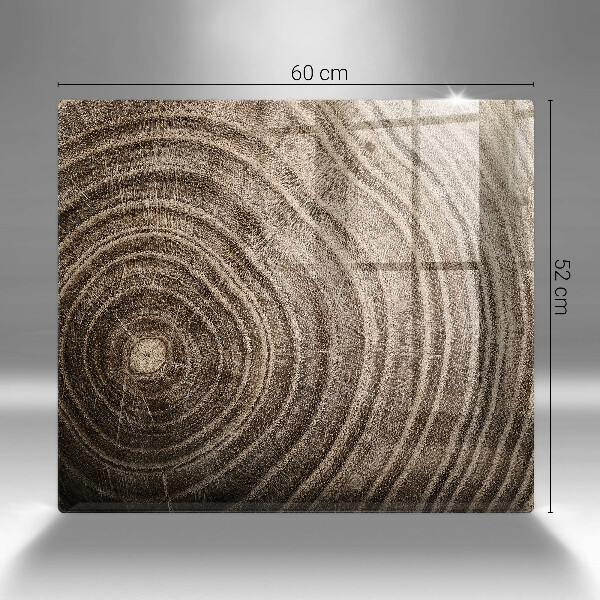 De vidrio templado Anillos de madera