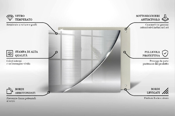 De vidrio templado Formas metálicas