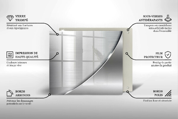 De vidrio templado Formas metálicas