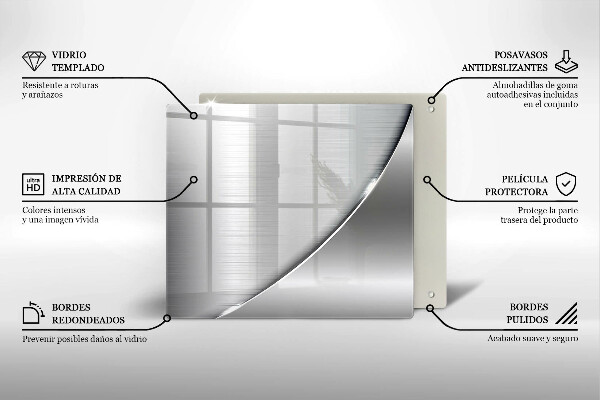 De vidrio templado Formas metálicas