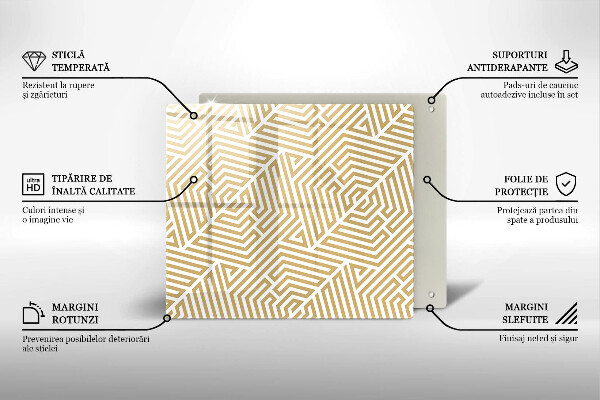 De vidrio templado Líneas geométricas