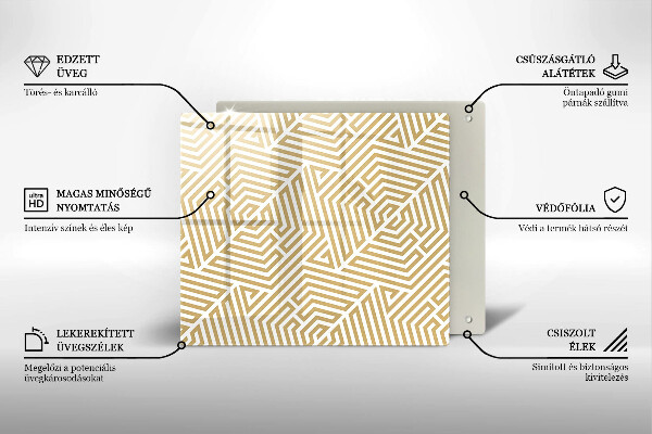 De vidrio templado Líneas geométricas