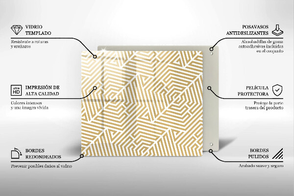 De vidrio templado Líneas geométricas