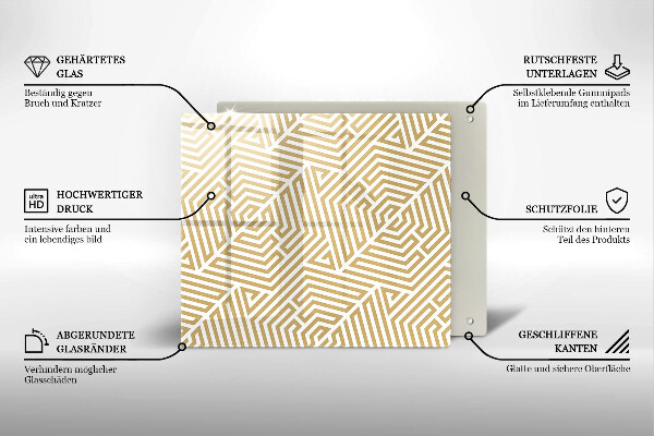 De vidrio templado Líneas geométricas