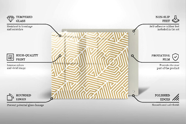 De vidrio templado Líneas geométricas