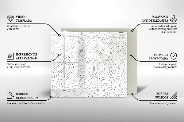 De vidrio templado Formas abstractas