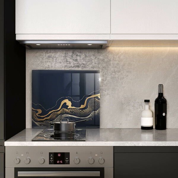 De vidrio templado Líneas doradas abstractas